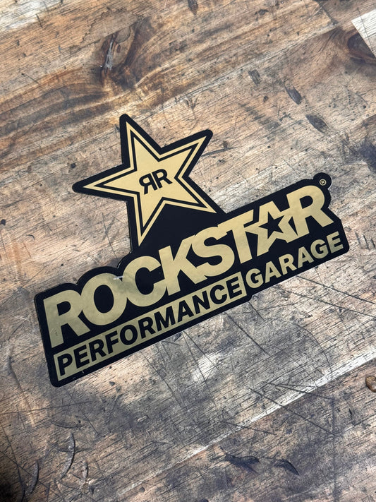 Black Rockstar Performance Garage Sticker