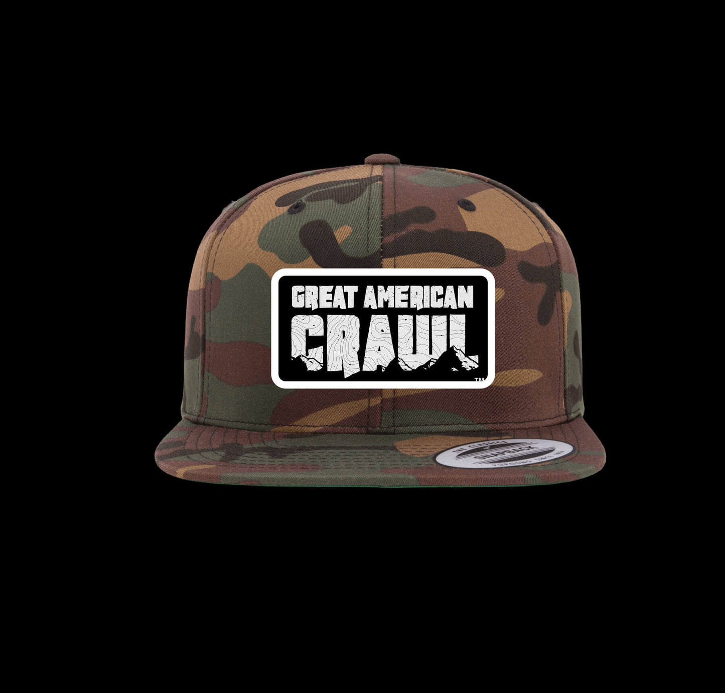 Great American Crawl Classic Camo Snapback Hat